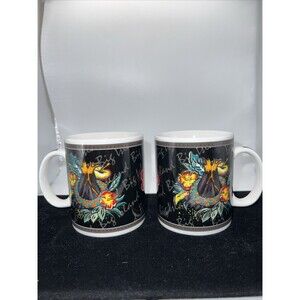 Pair Of Hilo Hattie 2002 Big Island Store of Hawaii Mugs Cups